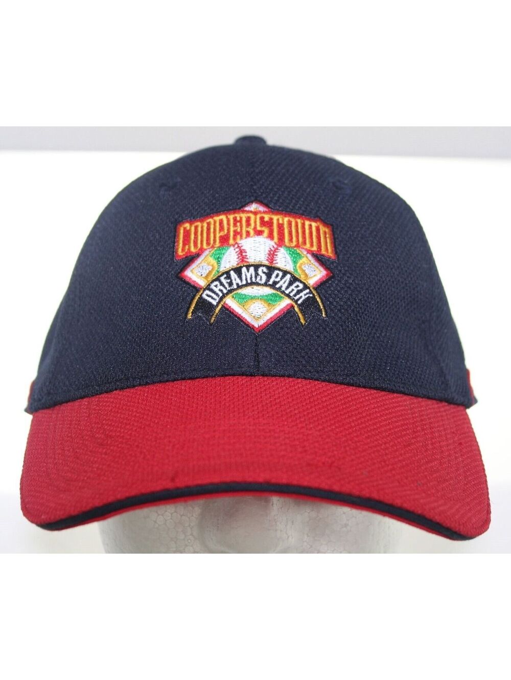 Cooperstown Dreams Park New York Baseball Hat Navy Blue Red Fitted Cap Sz L / XL
